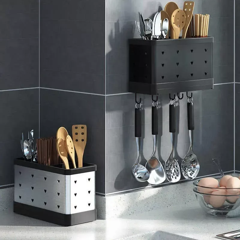 Nadstar Cutlery Set Holder Rack For Kitchen & Home Kitchen Wall Mount HP12-200