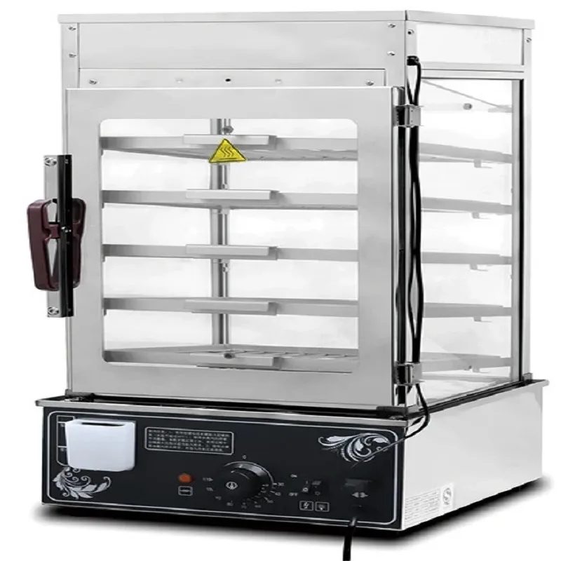 Commercial Electric NT Food Display Warmer, 1.2kW Vertical Heated Showcase, Professional Compact Glass Warming Cabinet HW-500H