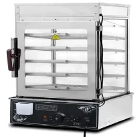 Commercial Electric NT Food Display Warmer, 1.2kW Vertical Heated Showcase, Professional Compact Glass Warming Cabinet HW-500H