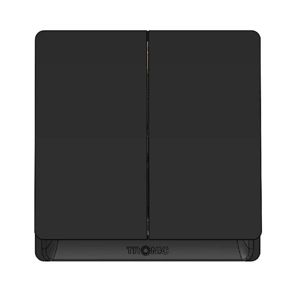 Tronic 2 Gang 2 Way Switch - Black