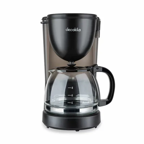 Decakila Coffee Maker 1.25l Glass Jug 10 Cups Capacity 750w Kecf001b auto keep warm function boil dry protection 30 seconds anti drip function