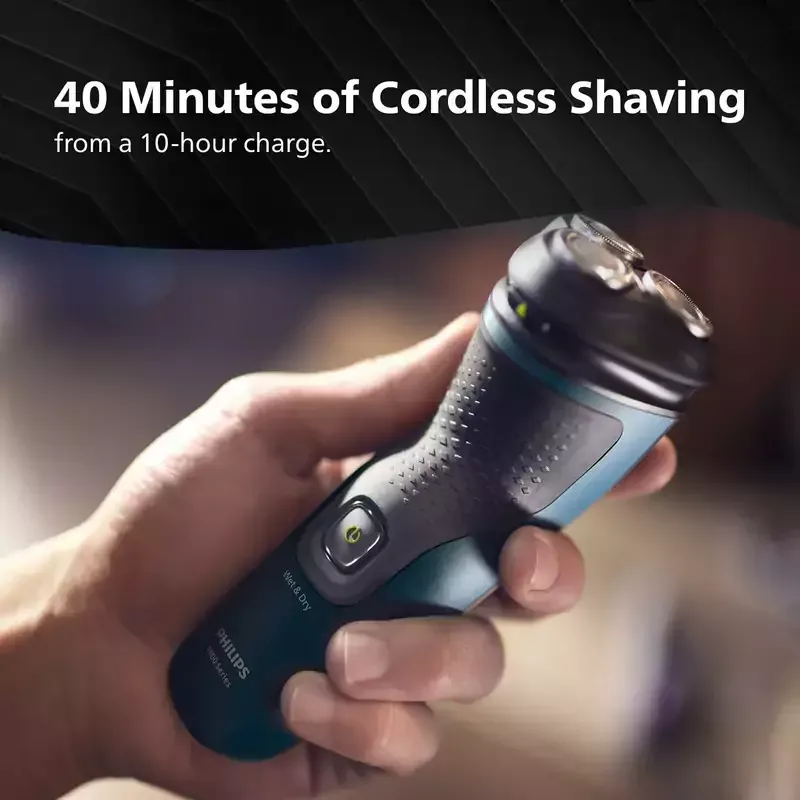 Philips Electric Cordless Shaver ComfortCut Blades, 3D Floating Heads, Shave Wet & Dry, One-touch Open 1000 Series S1151