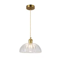 Tronic Vintage Ribbed Glass Pendant Light