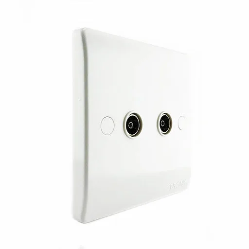Tronic Television Socket 2 Gang