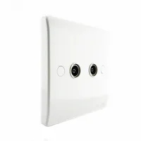 Tronic Television Socket 2 Gang