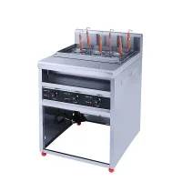 Commercial 6-Basket Electric Pasta Cooker, 6kW High-Power Professional Noodle Boiler, Industrial Stainless Steel Countertop Station HEN-6HX