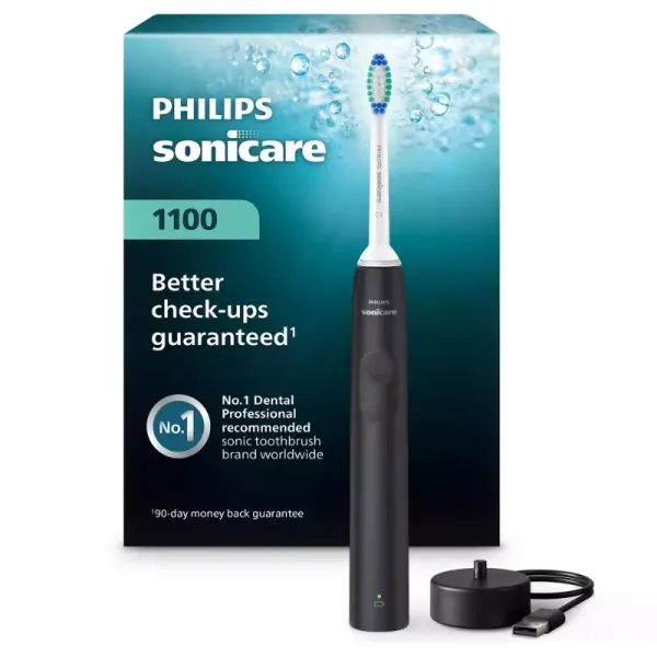 Philips Sonicare, 1100 Electric Toothbrush, Rechargeable Sonic Toothbrush for Superior Plaque Removal PS1100