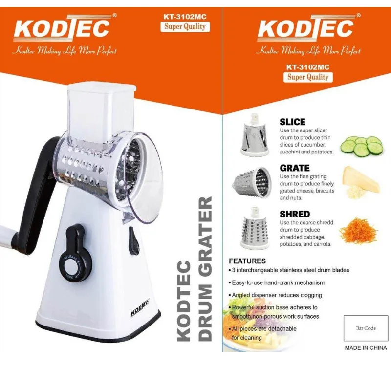 Kodtec Multi Chopper Drum Grater KT-3102MC 7 Kodtec Multi Chopper Drum Grater KT-3102MC