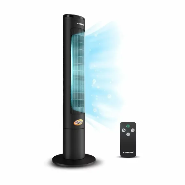 Nikai Tower Fan 40 Inch With Led Touch Panel 45W NTOF4001RL Durable Abs Housing 12 Hour Timer With Remote Control Turbo Copper Motor