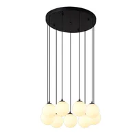 Tronic 9-Globe Modern Pendant Chandelier with Matte Black Finish
