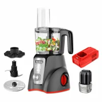 Decakila Food Processor 1.25l Bowl with Stainless Steel Blade Cordless 250w Kemg027b plastic body chopping, slicing and cutting function detachable blade