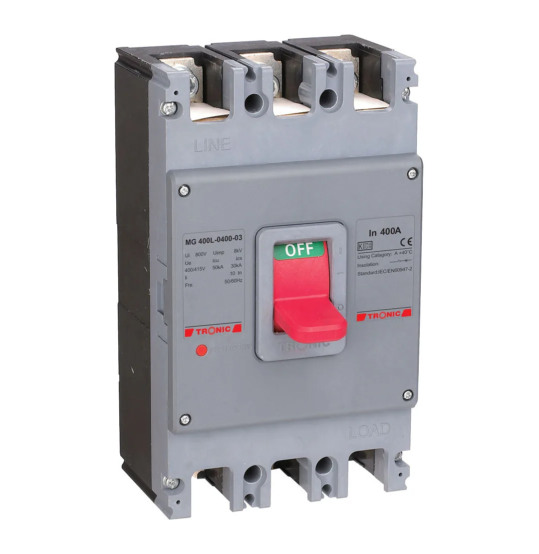 Tronic Industrial 3-Pole Circuit Breaker - 400A, 21kA (MCCB)