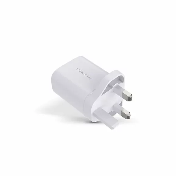 Hyphen VoltPort Dual Port PD Adaptor UK Plug 20W White HPA-D20UKW0485
