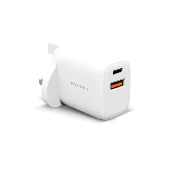 Hyphen VoltPort Dual Port PD Adaptor UK Plug 20W White HPA-D20UKW0485