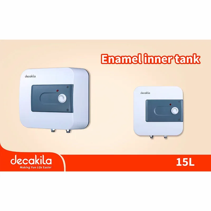 Decakila Water Heater 15l Electric with Storage Plastic Body 1500w Kewh011w water proof 316l heating element multifunctional safet valve longer life tank