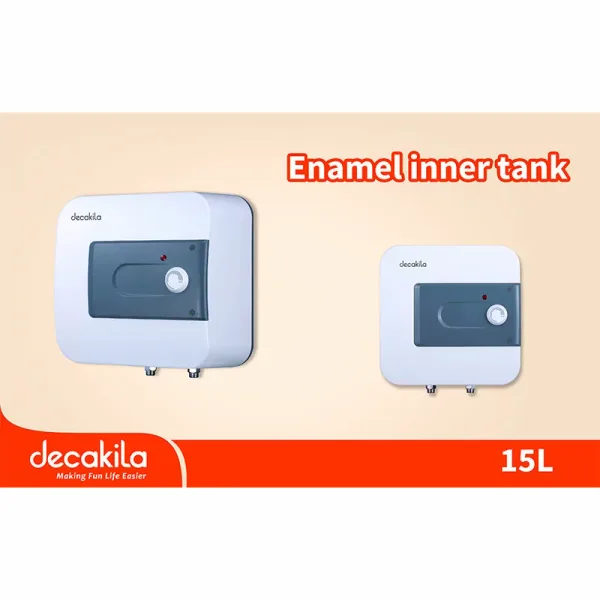 Decakila Water Heater 15l Electric with Storage Plastic Body 1500w Kewh011w water proof 316l heating element multifunctional safet valve longer life tank
