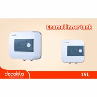 Decakila Water Heater 15l Electric with Storage Plastic Body 1500w Kewh011w water proof 316l heating element multifunctional safet valve longer life tank