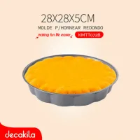 Decakila Baking Tray 28x28x5 CM Round Baking Mold Non Stick Cake Pan BPA Free KMTT072B