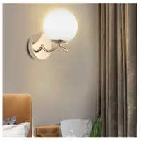 Tronic Modern Minimalist Wall Lamp Frosted Glass Globe Light Golden