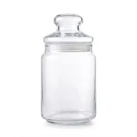 Ocean Pop Storage Jar Clear Glass with Glass Lid 650ml Food Storage Container Brown Box 5B02523G0009