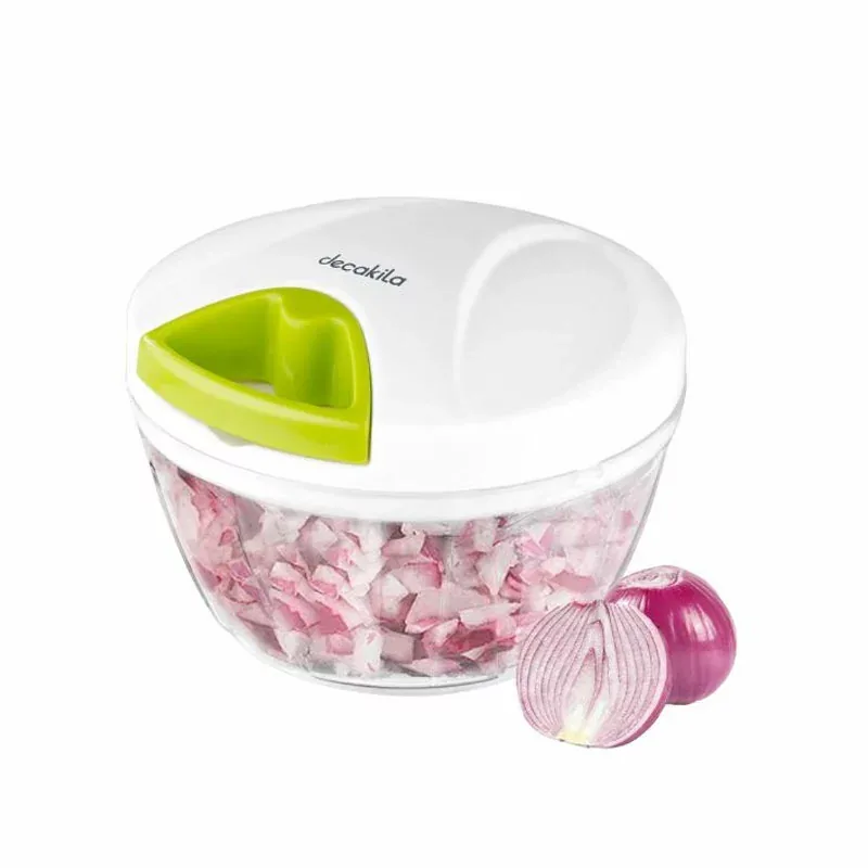Decakila Chopper Manual 400ml Plastic Bowl Kmtt084w stainless steel blades efficient cutting dishwasher safe for bowl and blades