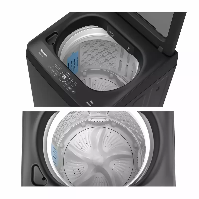 Hisense Washing Machine 11kg Automatic, Top Load, Bubble Clean, Aqua Save, Soak, Quick 15, Magic Filter WT3K1123UB