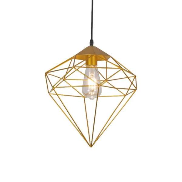Tronic Diamond Gold Cage Pendant Lamp