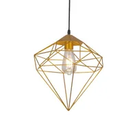 Tronic Diamond Gold Cage Pendant Lamp