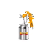 Ingco Air Spray Gun 1000cc with with Europe, USA, Nitto & Italy Type Connector ASG3105