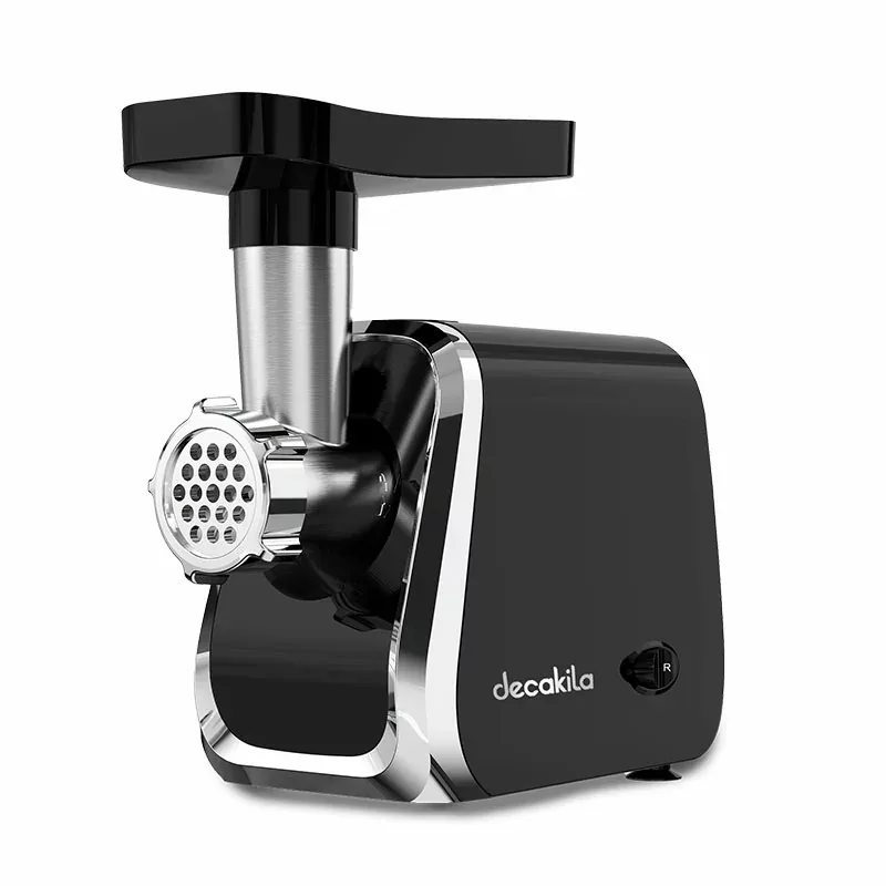 Decakila Meat Grinder Stainless Steel Blades Powerfull Motor 600w Kemg021b with forward and reverse rotation function plastic food pusher and tray