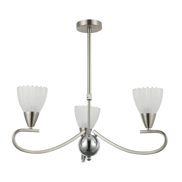 Tronic Elegant Silver 3-Light Frosted Glass Pendant