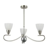 Tronic Elegant Silver 3-Light Frosted Glass Pendant