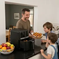 Nikai Digital Air Fryer 5L 1500W Rapid Hot Air Cooker with Adjustable Temperature, Digital Timer & NAF599D