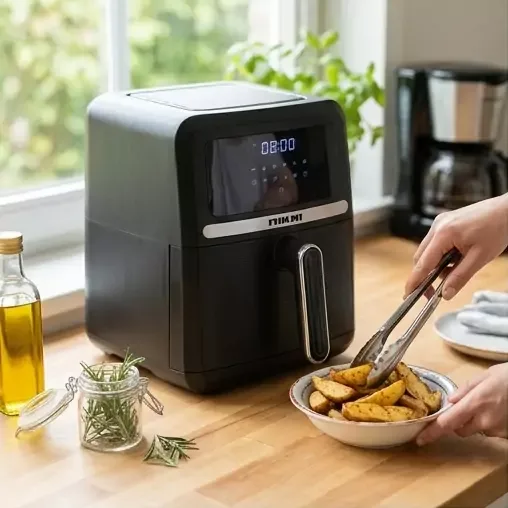 Nikai Digital Air Fryer 5L 1500W Rapid Hot Air Cooker with Adjustable Temperature, Digital Timer & NAF599D