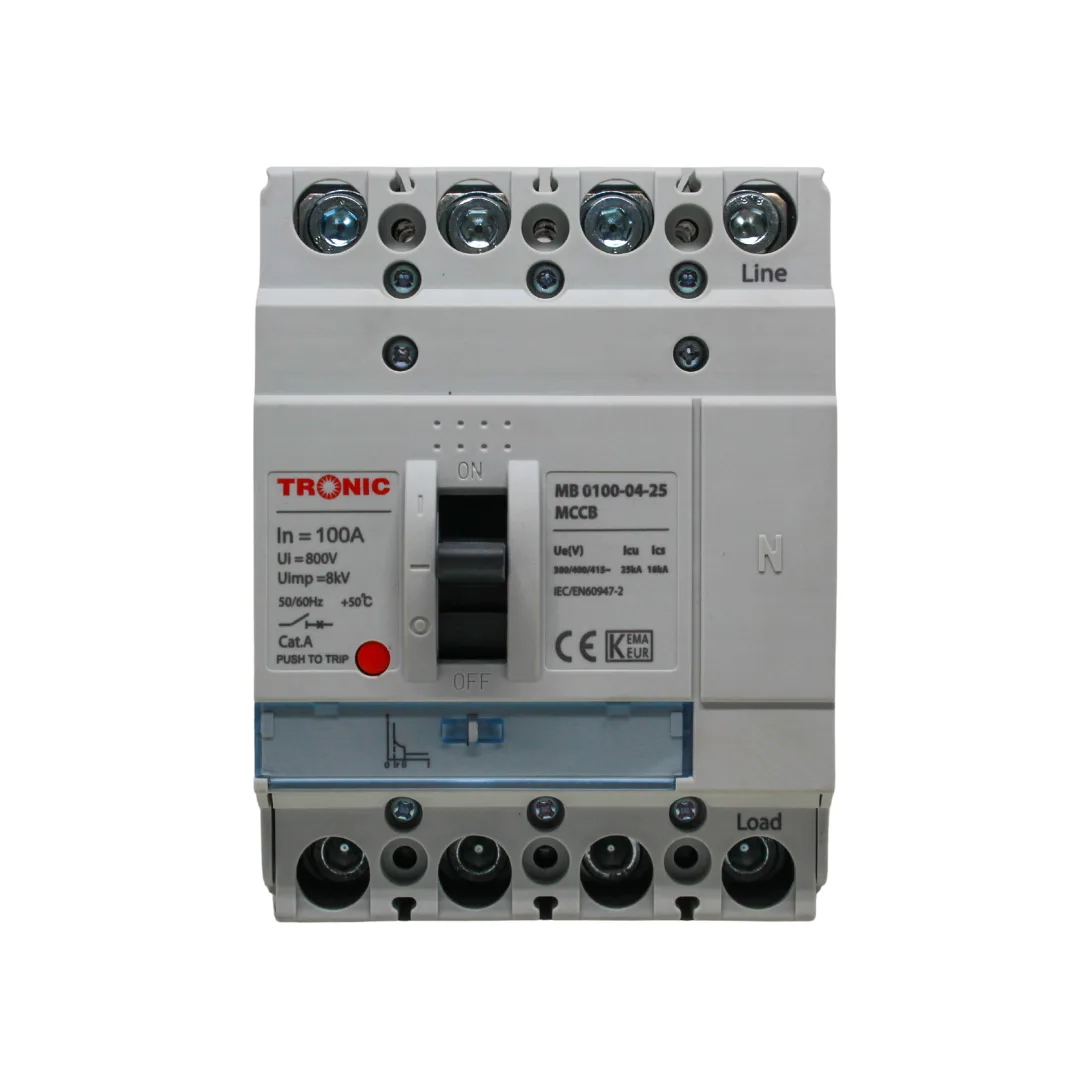 Tronic MCCB Breaker 100 Amps 4 Pole
