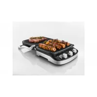 Delonghi Contact Grill 1500W, Adjustable Temperature, Cool Touch Handle, 3 Grill Positions CGH912