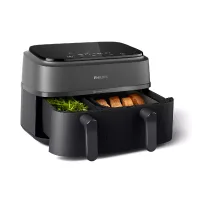 Philips Dual Basket Air Fryer 9L 2750W with LED Display, 8 Presets, Rapid Airflow Design NA350/00