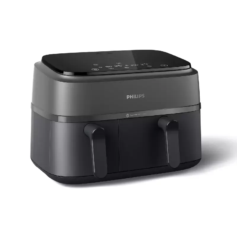 Philips Dual Basket Air Fryer 9L 2750W with LED Display, 8 Presets, Rapid Airflow Design NA350/00