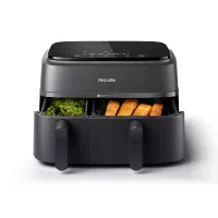 Philips Dual Basket Air Fryer 9L 2750W with LED Display, 8 Presets, Rapid Airflow Design NA350/00