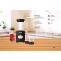 Nikai Blender 1.5l with Dry Grinder 350w NB2900NA1 3 Plastic Jars Unbreakable Jar Stainless Steel Blades 2 Speed With Pulse