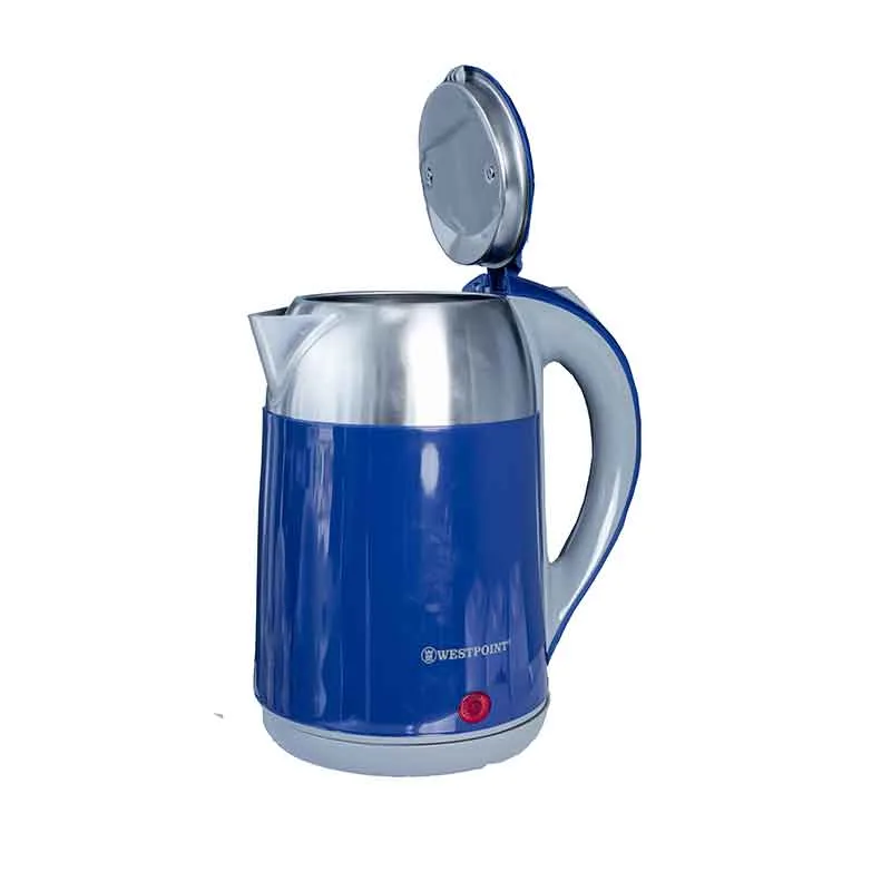 Westpoint Kettle 2L 2200W Stainless Steel Water Level Indicator, Auto Switch Off, 360 Rotative Base Card Storage Indicator Light WKTZ-201524.IB