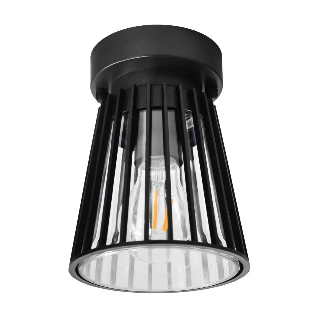 Tronic Modern Outdoor Ceiling Light - E27 IP44 Black