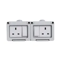 Tronic IP55 Outdoor Double Switch Socket - 13A, 2 Gang