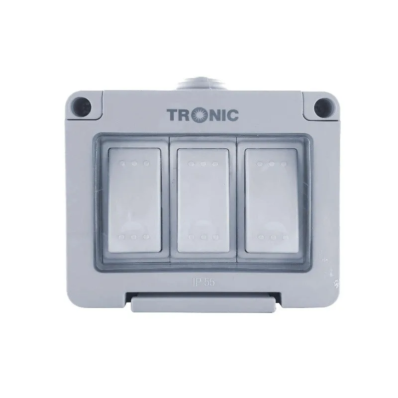 Tronic Waterproof 3 Gang 2 Way Switch