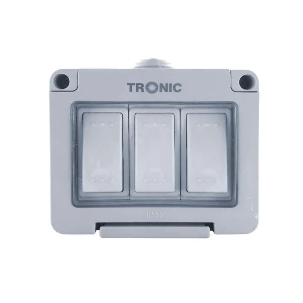 Tronic Waterproof 3 Gang 2 Way Switch