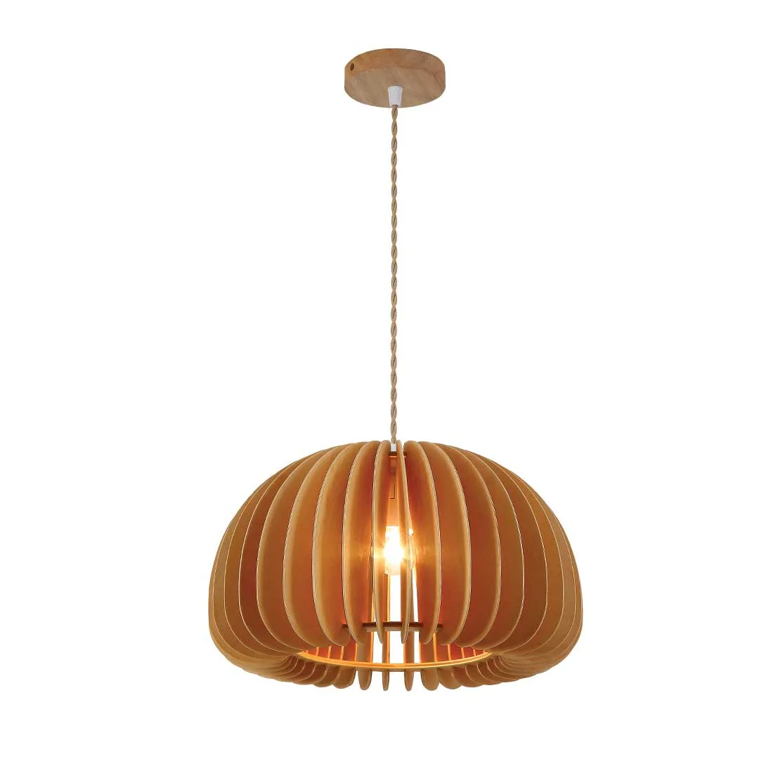 Tronic Elegant Wooden Dome Pendant Light