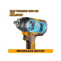 Ingco Cordless Impact Wrench 20V with Brushless Motor, Integrated LED Work Light, Battery & Charger CIWLI2085