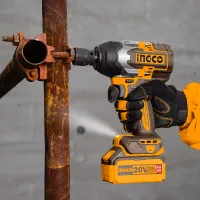 Ingco Cordless Impact Wrench 20V with Brushless Motor, Integrated LED Work Light, Battery & Charger CIWLI2085