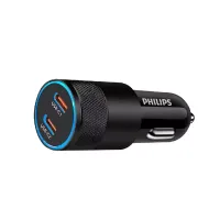 Philips Dual Port USB-C Car Charger 60W with Fast Charging DLP5521C/00