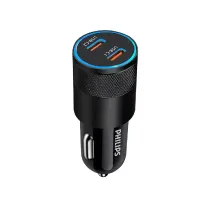 Philips Dual Port USB-C Car Charger 60W with Fast Charging DLP5521C/00